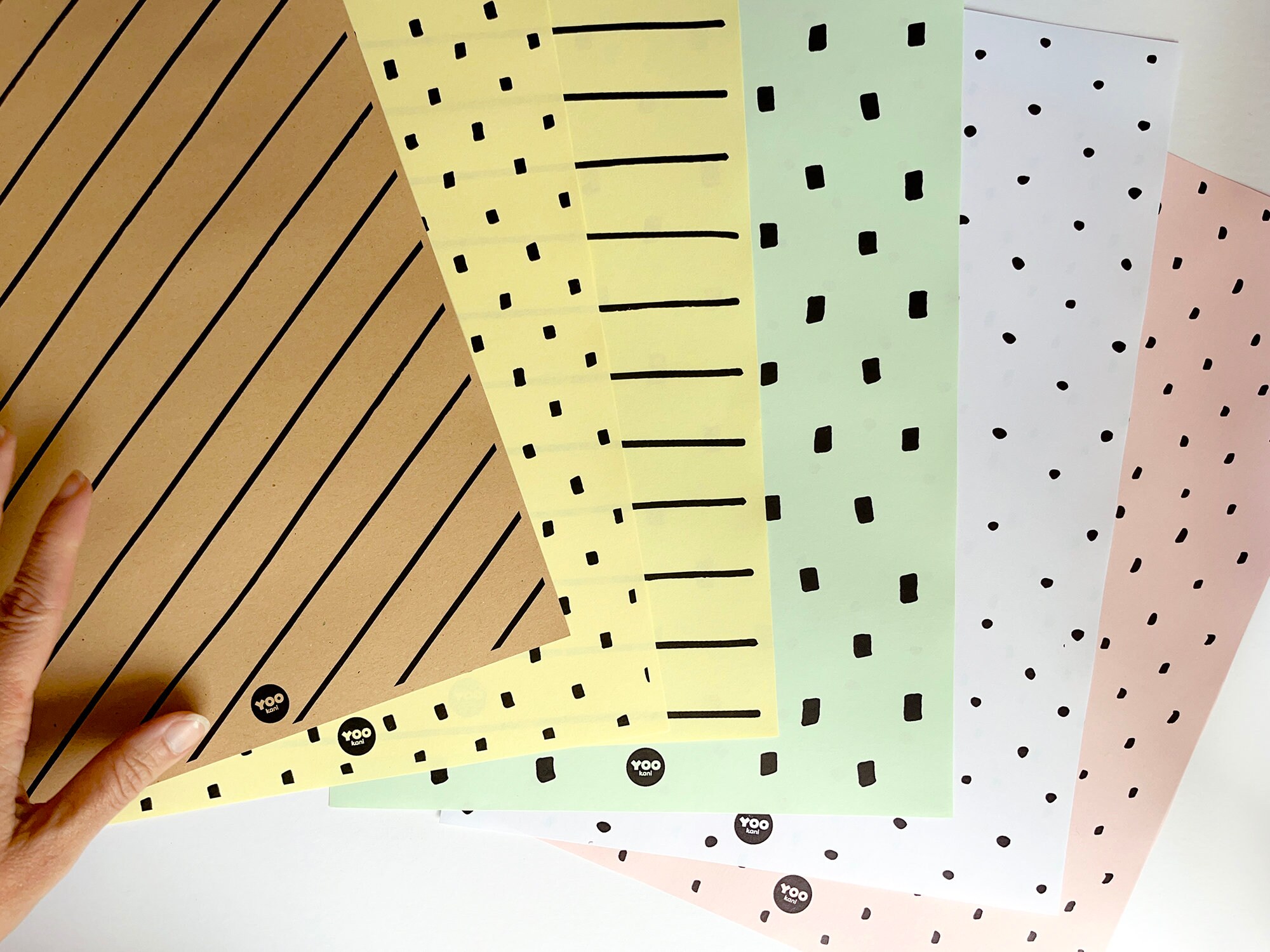 DIY Printable Gift Wrap Set With 6 Different Pencil Drawing Patterns in ...