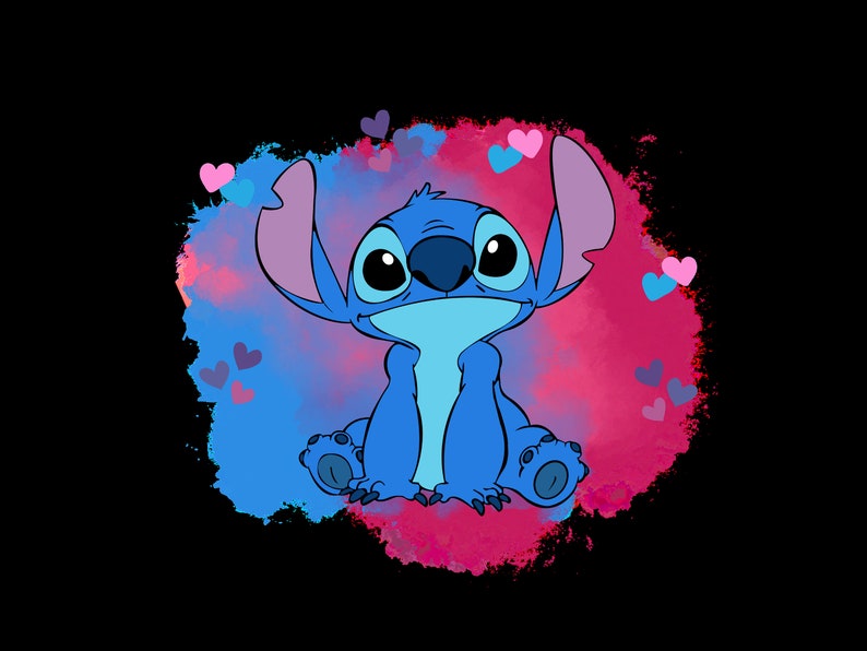 Lilo and Stitch, Stitch From Lilo and Stitch With Hearts Clipart PNG ...