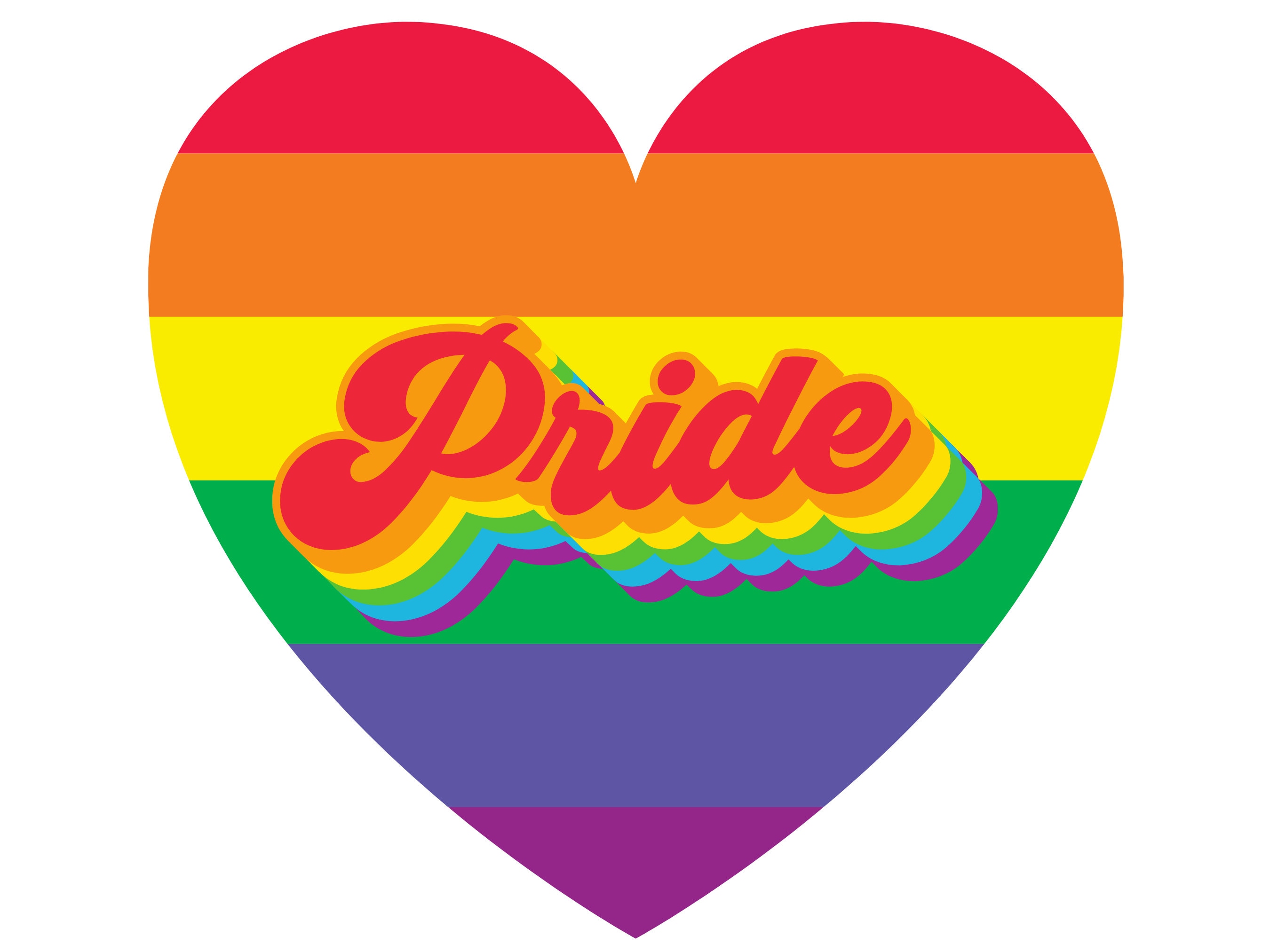 Maglietta Gay Pride Con Cuore Arcobaleno - Unisex Cotone - Lesbiche, LGBT, Orgoglio - Taglie S-XXL - 6