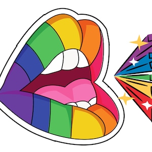 LGBTQ Pride Rainbow Lips Transparent Png LGBT Gay Pride Rainbow Gay Festival LGBT Pride Sublimação Arquivos Digitais