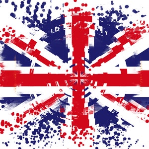Union Jack British United Kingdom Flag, PNG Transparent Sublimation Digital Files