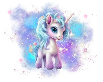 Unicorn Clipart PNG, High Quality Transparent Background File, Direct Print Sublimation