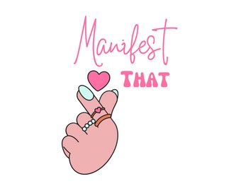 Manifestieren Sie das PNG Clipart, Sublimationsdesign (digitaler Download)