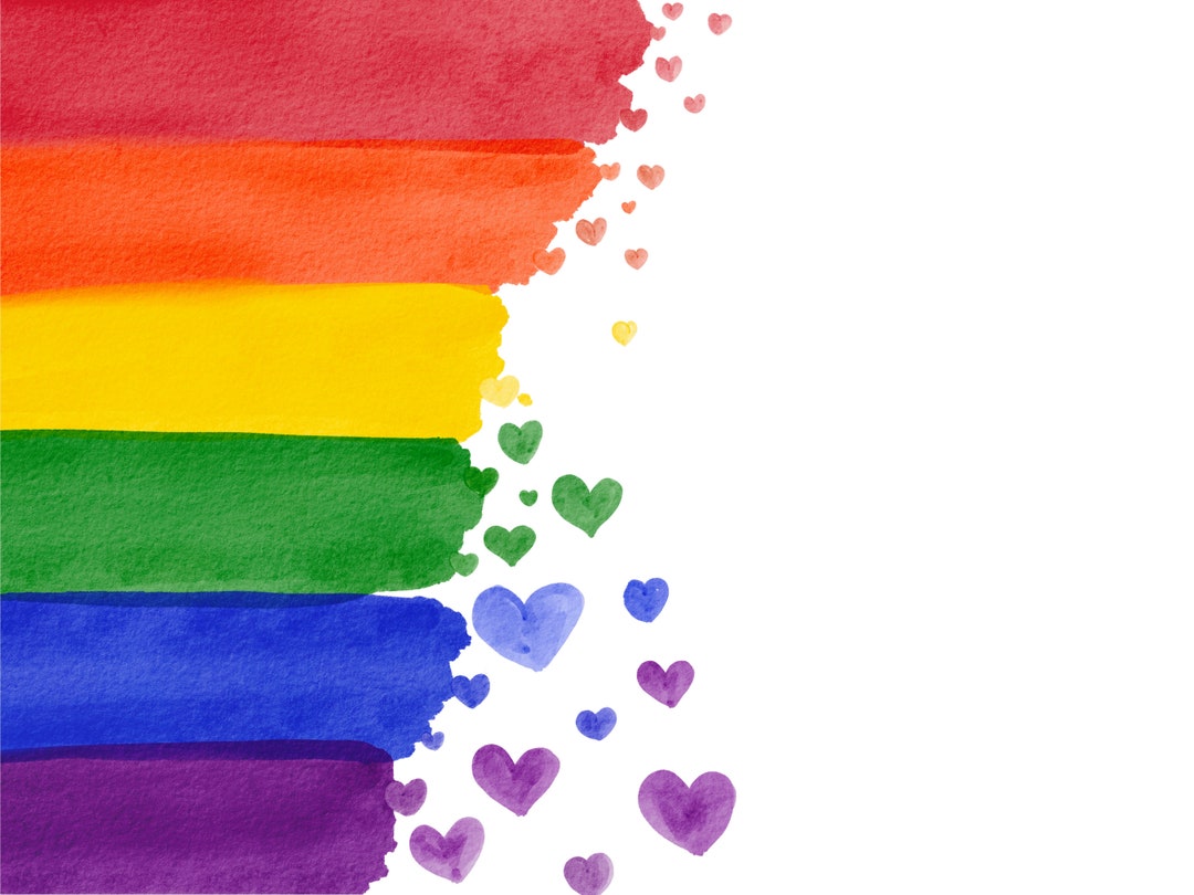 LGBTQ Pride Flag With Hearts, Transparent PNG (digital Download) - Etsy