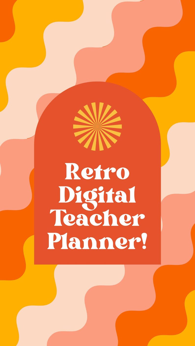 Digital 2025 Retro Teacher Planner - Etsy