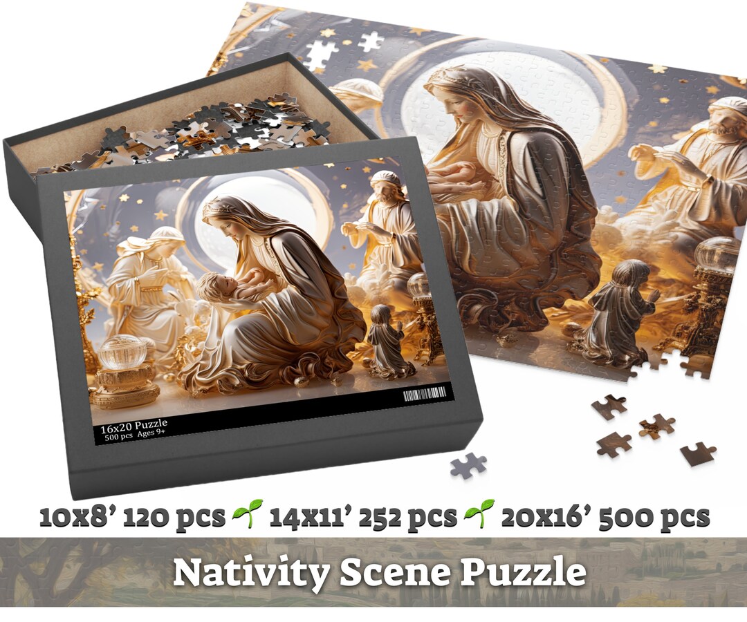 Nativity Scene Puzzle Picture Puzzle Frame Jerusalem Etsy