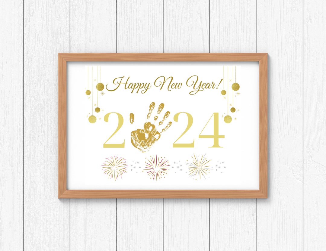 Child Handprint Printable, Child Footprint Craft, Keepsake Craft, Happy ...