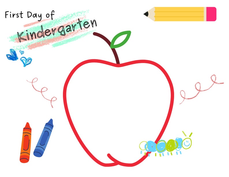 First Day of Kindergarten Printable, Handprint Children's Craft ...