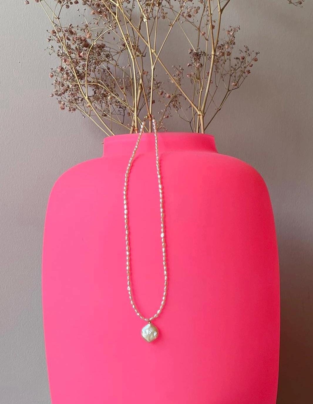 Collier Vintage En Perles D'eau Douce Multicolores - Ancien Et Rare, Parfait état