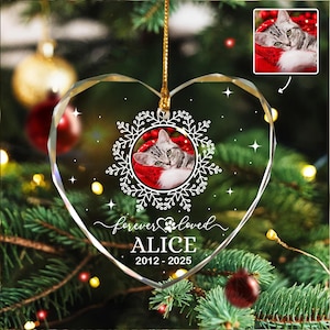 Aangepaste hond foto rendier glazen ornament, gepersonaliseerde kersthart aandenken, aangepaste glazen hanger voor dierenliefhebbers, huisdier kristallen ornament