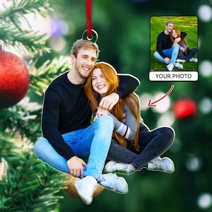 Custom Picture Acrylic Ornament, Photo Ornament Christmas, Personalized Photo Cutout Ornament, Family Photo Gifts, Couple Christmas Gifts