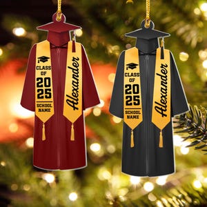 Personalized 2025 College Graduation, High School Graduation Gift, Acrylic Graduation Ornament, Grad Gift, Class Of 2025, Graduate Gift
