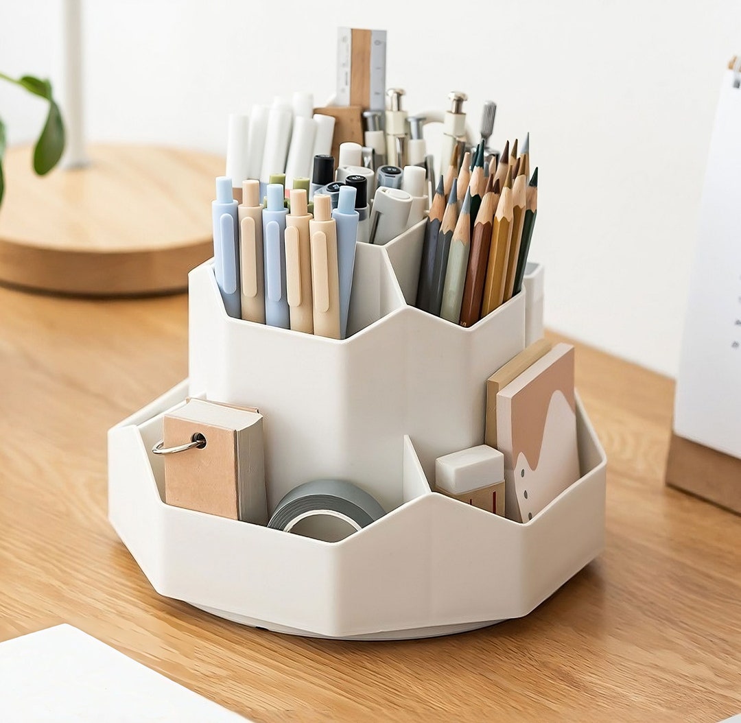 Rotating Stationery Holder, Office Supply Holder, School Supply Storage