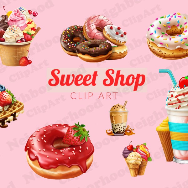 Sweet Shop Clip Art - Etsy