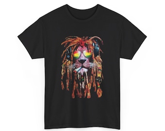 Bob Marley Löwe T-Shirt: Rastafari Reggae Musik Tee