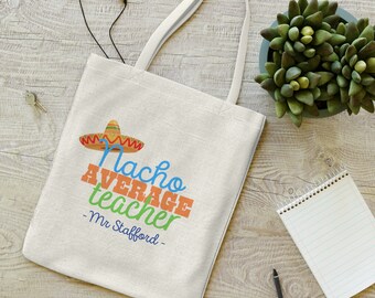 Personalised teacher tote bag