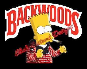 Backwoods | Bart Simpson | PNG | Digital Download | Cricut | Silhouette | Sublimation