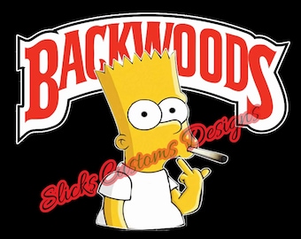 Backwoods | Bart | Bart Simpson | PNG | Digital Download | Cricut | Silhouette | Sublimation