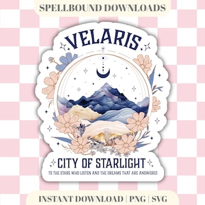 Velaris City of Starlight PNG: ACOTAR Night Court Digital File (Commercial Use Allowed)
