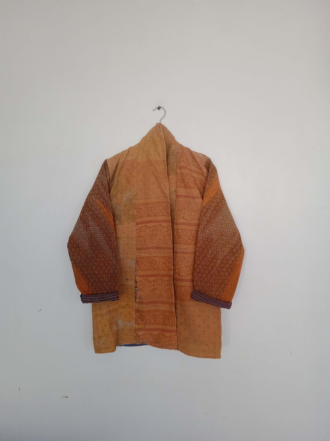 100 Cotton Kantha Jacket , Unisex Winter Jacket , Cotton Kantha Coat