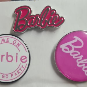 Lot de 3 épingles de revers en émail Barbie pour enfants