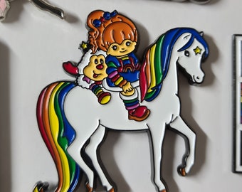 Rainbow Brite Enamel Pin. Retro cartoon 80's gift christmas birthday