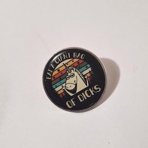 New enamel pin, Grumpy unicorn, cheeky insult, great for work hehe
