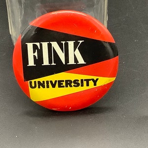 Fink University Button pin