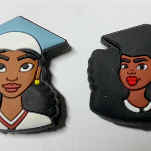 High School Graduation Girl Shoe Charms Collegiate Black College HBCU Graduation Girl Shoe Charms Class of 2025