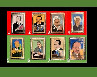USPS Black Heritage Stamp Pin Historical African American Figures Stamp Pins