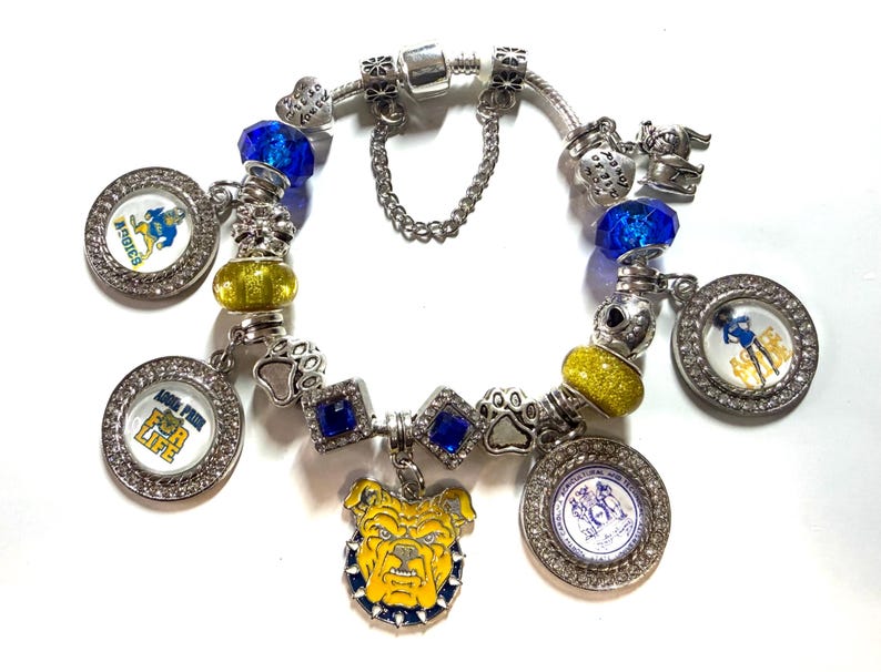 North Carolina A&T Aggies Bracelet Custom Made Aggie Pride Charm ...