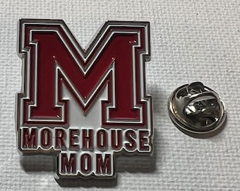 Morehouse Maroon Tigers  HBCU Collegiate Black College Morehouse Mom Lapel Pin