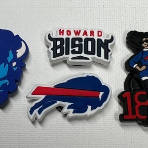 Howard University Bison Shoe Charms Collegiate Black College (HU)