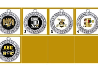 Alabama State Hornets HBCU Collegiate Black College Jewelry Making Charms (ASU)