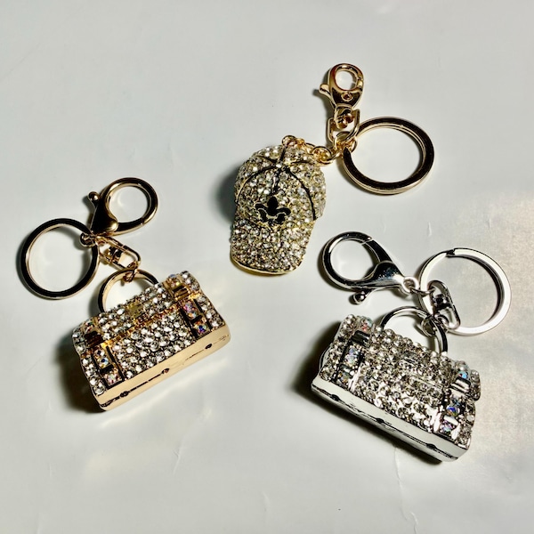 Mode Strass Bling Portemonnee Cap Sleutelhanger Armband Voor Dames Mode-accessoire Zilver Goud (Kleur) Sleutelhangers