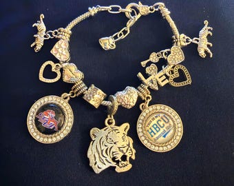 Savannah State Tigers Custom Adjustable Charm Bracelet HBCU Collegiate Black College (SSU) #2