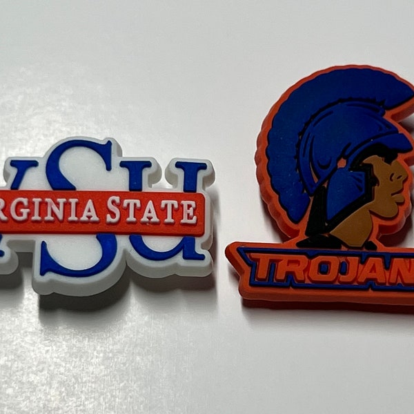 Virginia State University Trojans Shoe Charms Collegiate Black College (VSU)