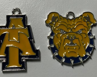 North Carolina A&T Aggies HBCU Collegiate Black College Jewlery Making Enamel Charm (NCAT)