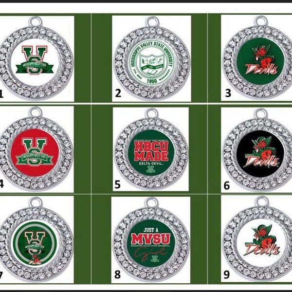 Mississippi Valley State Delta Devils HBCU Collegiate Black College Jewelry Making Charms (MVSU)