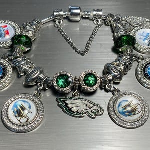 Philadelphia Eagles Custom Made Charm Bracelet #1