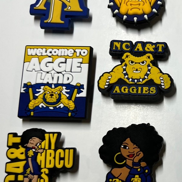 North Carolina A&T Aggies Shoe Charms Collegiate Black College (NCAT)