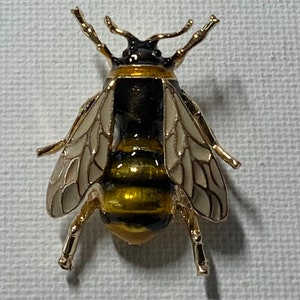 Wunderschön detaillierte Bumble Bee Honey Bee Handgemachte Frauen Brosche Anstecknadel Realistische Emaille Pin Bee #1