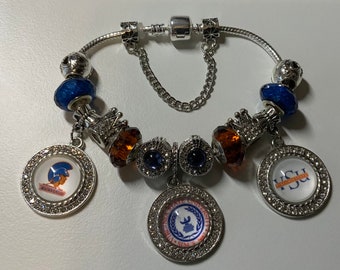 Virginia State University Trojans Custom 21CM Charm Armband Perlen Charms HBCU Collegiate Black College