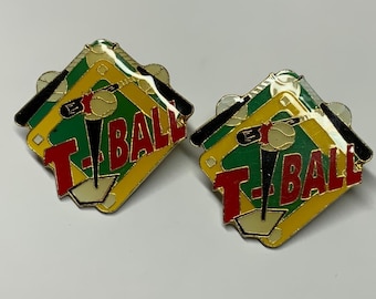 T-Ball Baseball Award Trader Pins Little League Enamel Badge Lapel Pins
