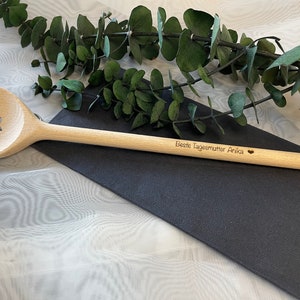 Personalisierter Kochlöffel, Gastgeschenke, Kochlöffel aus Holz mit Gravur