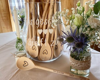 Personalized wooden spoon, guest gifts, wooden spoon with engraving