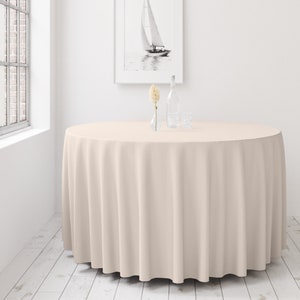 Runde Tischdecke 300cm Restly Champagne Premium schmutzabweisend Creme Champagner Farbe Für Hochzeiten Partys Geburtstage Veranstaltungen Beige Bild 1