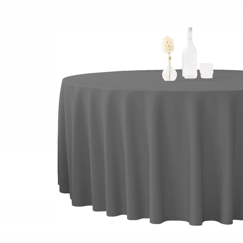 Nappe ronde 320cm Restly Grey couleur premium résistante aux taches Pour mariages fêtes anniversaires événements image 3