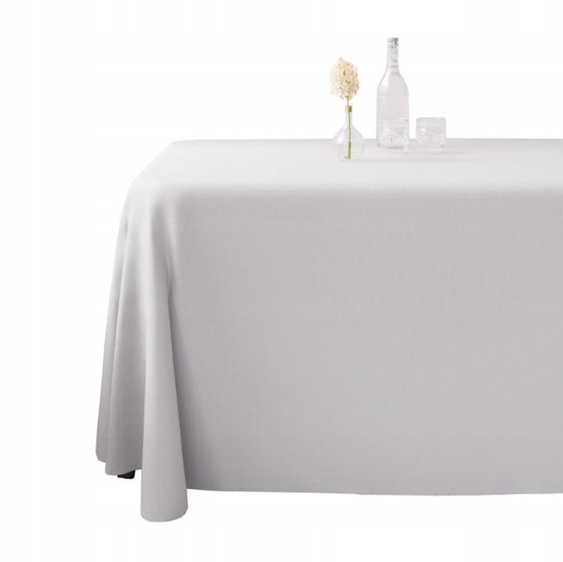 Rechteckige Tischdecke Restly 150x250cm Weiß Premium schmutzabweisende Farbe Für Hochzeiten Partys Geburtstage Veranstaltungen Bild 2