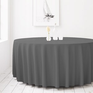 Nappe ronde 320cm Restly Grey couleur premium résistante aux taches Pour mariages fêtes anniversaires événements image 5